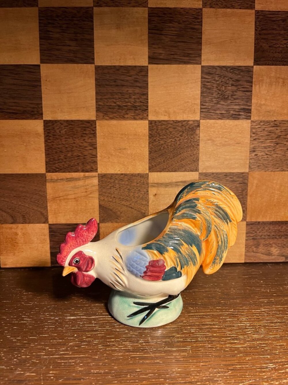 Vintage Chicken Planter Vase A546
